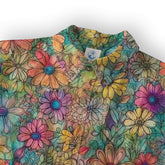 Colorful Hippie Flowers Patterns Hawaii Shirt, Groovy Floral Pattern Hawaiian Shirt for Men Women - The Palmix